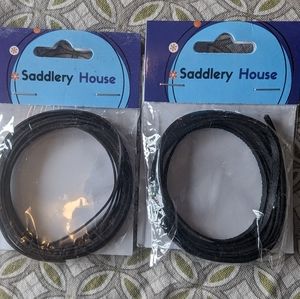 Two 3 MM calf leather chord for artisan and hand crafted work in brown and black